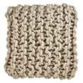 thumbnail image 6 of Fennco Styles Chunky Cable Knit Premium 100% Wool Woven Decorative Throw Pillow - Ivory 18" Square Cushion for Couch, Bedroom and Living Room DÃ©cor, 6 of 8