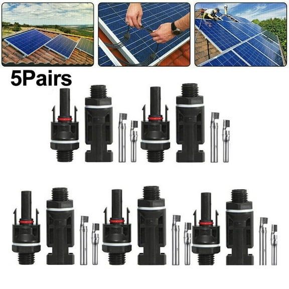5Pairs Solar Panel Connector Socket Coupling Power Distributor Adapter