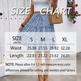 thumbnail image 4 of Morttic Women's Floral Print Ruffle Hem A-Line Mini Skirt – Drawstring Elastic Waist, Tiered Flowy Seaside Vacation Wear Green，XL, 4 of 4
