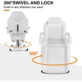 thumbnail image 3 of Artist Hand Adjustable Facial Table Tattoo Chair Massage Bed for Spa Salon Barber (White), 3 of 9