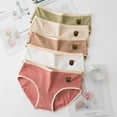 thumbnail image 4 of Qarigey Calzoncillos de algodón elástico para mujer, bragas transpirables con cintura elástica para niña, ropa interior que absorbe la humedad Ropa interior blanco XXL Qarigey AP000474-11, 4 of 6