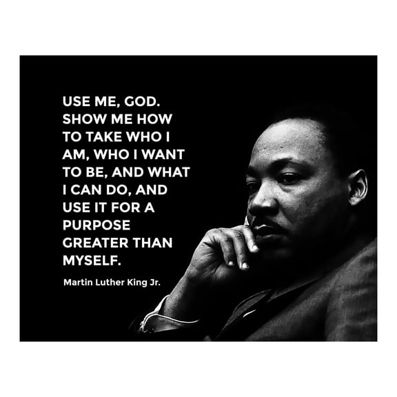Martin Luther King Jr. Inspirational Wall Art Print - Motivational Wall Decor for Home, Office, Bedroom, Classroom & School Poster Print Gift for History Lovers