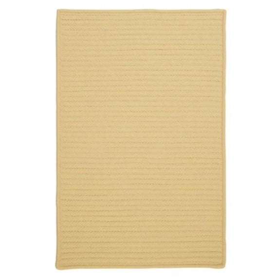 Colonial Mills Rug Simply Home Solid - Pale Banana 4 ft. Square Braided Rug - Indoor/Outdoor Rug