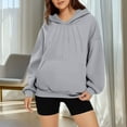 thumbnail image 2 of BLVB Womens Oversized Hoodies Cute Pleated Front Sweatshirts Hooded Pullover Fall Fashion Casual Tops Trendy Outfits with Pockets, 2 of 7