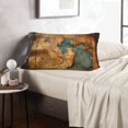 thumbnail image 6 of Naloa Antique Map Adventure Scene Pillowcase, Throw Pillowcase, Wrinkle-Free, Stain-Resistant with Hidden Zipper for Bedroom Sofa-16"x24", 6 of 6