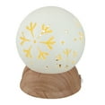 thumbnail image 4 of Northlight 6.5" Lighted White and Brown Globe with Snowflakes, 4 of 4