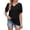 Solid Color, variant on Seductiva Women's T-Shirts Short Sleeve Summer Tops Women's 2025 Spring/Summer Newomen Solid Color V Neck Lace Splicing Loose T Shirt Top Casual Summer Tops Trendy Solid Loose Fit Tshirt Basic Tees