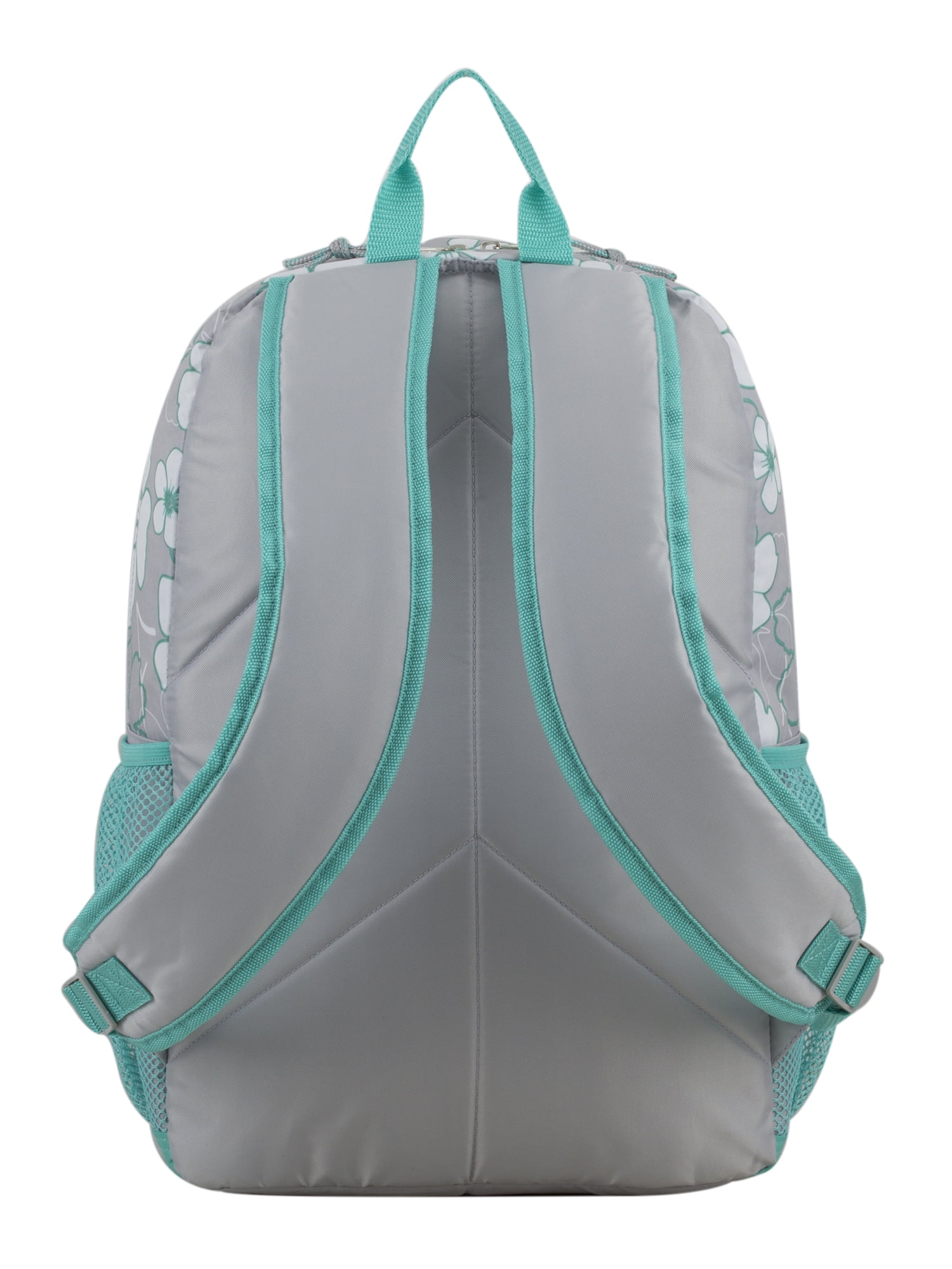 Eastsport Unisex Triple Pocket Backpack, Gray Mint Floral