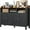 Black, variant on HAUXITIO 55" Farmhouse Buffet Cabinet with 4 Doors & Open Shelves,Kitchen Storage Sideboard for Dining Room & Living Room,White