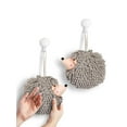 thumbnail image 1 of Toallas de mano Sophie & Panda Fuzzy Ball (juego de 2), color gris, 1 of 8