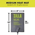 thumbnail image 4 of Zilla Terrarium Heat Mat for Reptiles, Black, Medium, 30-40 Gallon, 16 Watt, 4 of 12