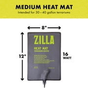Zilla Terrarium Heat Mat for Reptiles, Black, Medium, 30-40 Gallon, 16 Watt