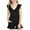 Black, variant on Wancir Girls' Swimwear Solid Swimsuits Ruffle Sleeveless with Pockets Girls Swimsuit 7-16 Years