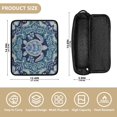 thumbnail image 4 of Hair Tool Organizer Bag with Heat Resistant Mat Removable Travel Storage Case for Hot Air Brushes Curling Irons Dark Teal Turtle Pattern, 4 of 8
