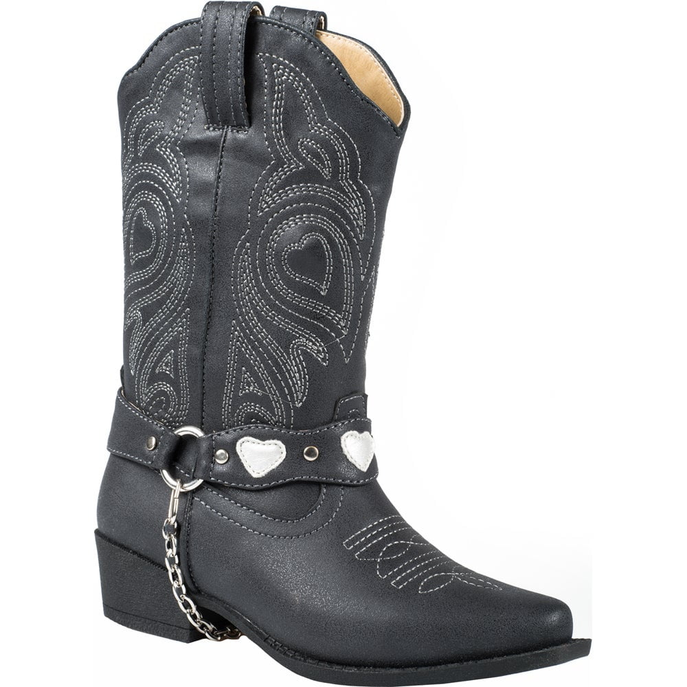 Roper Roper Dale Heart Embellished Pointed Toe Kids Girls Western