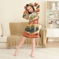 thumbnail image 3 of FORMRS Niños Bathrobe Unisex Hooded Robe Soft Plush Pajamas Sleepwear, Size 2-3T, Abstract Desert Pattern, 3 of 7