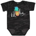 thumbnail image 3 of Inktastic Aloha in Cursive with Pineapple Rainbow Colors Boys or Girls Baby Bodysuit, 3 of 5