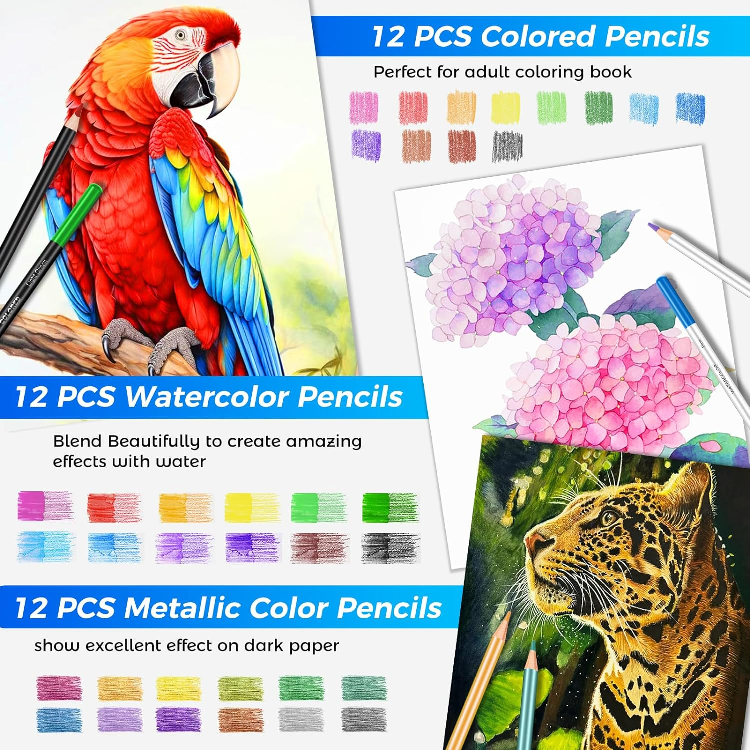 106 PCS Drawing Set Sketching Kit, Pro Art Supplies for Artists Adults Kids Beginners(Black)
