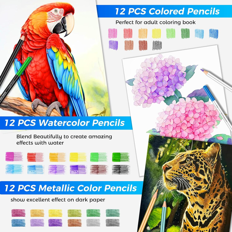 Vigorfun 106-Piece Drawing Set with Sketch Pads photo 5