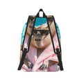 thumbnail image 3 of Xecao Island Vacation Guinea Pig for Canvas College Laptop Backpack, Durable Rucksack Travel Notebook Bag School Backpack Book Bag for Men Women, 3 of 8