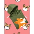 thumbnail image 3 of Welsh Corgi Puppy Bottom Hoodie Women -Image by Shutterstock, Female 5X-Large, 3 of 4