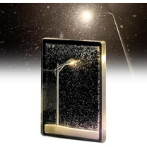 Snowy Night Street Lamp DIY Materials Street Flowing Lamp Snow Night Light DIY Christmas Lights Christmas Desktop Decor for Birthday and Christmas Decor for Girlfriends and Besties