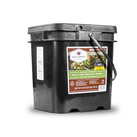 Wise 60 Serving of Seasoned Freeze Dried Beef & Poultry Food Supply + 20 Servings of Instant