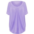 thumbnail image 4 of Fgnfyis T Shirts for Women Women's Casual Summer T Shirts Short Sleeve V Neck Tops Womens Tops Purple M, 4 of 8