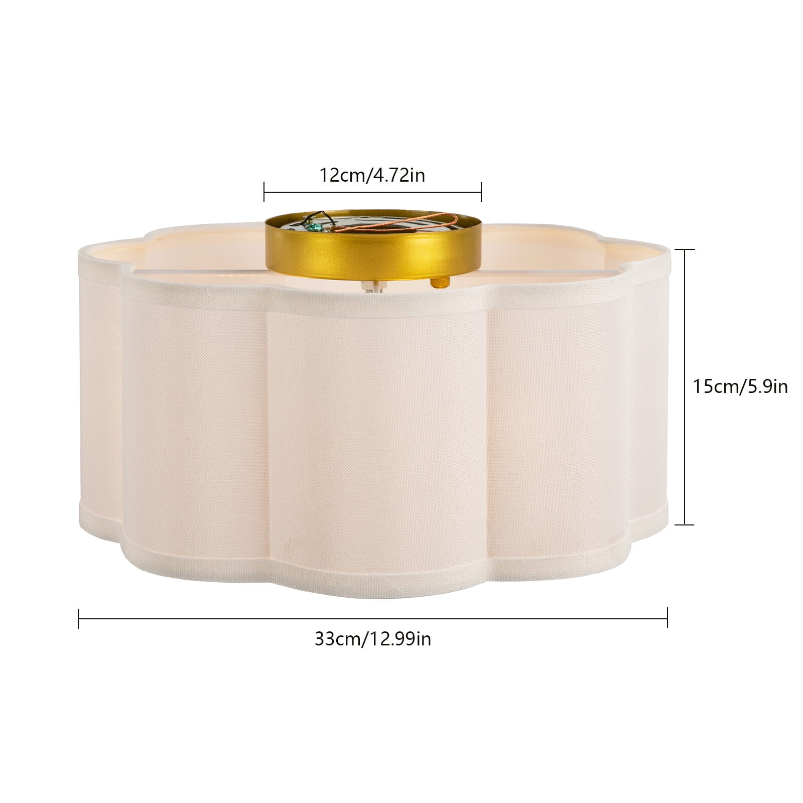 110V 8 Petals Indoor Creamy White Flush Mount Ceiling Light Ceiling Light Fixture for Living Rooms Bedrooms Kitchens