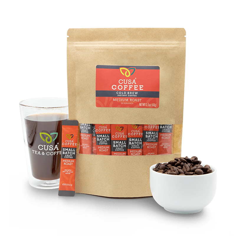 Cusa Tea & Coffee Premium Instant Medium Roast Rainforest Alliance