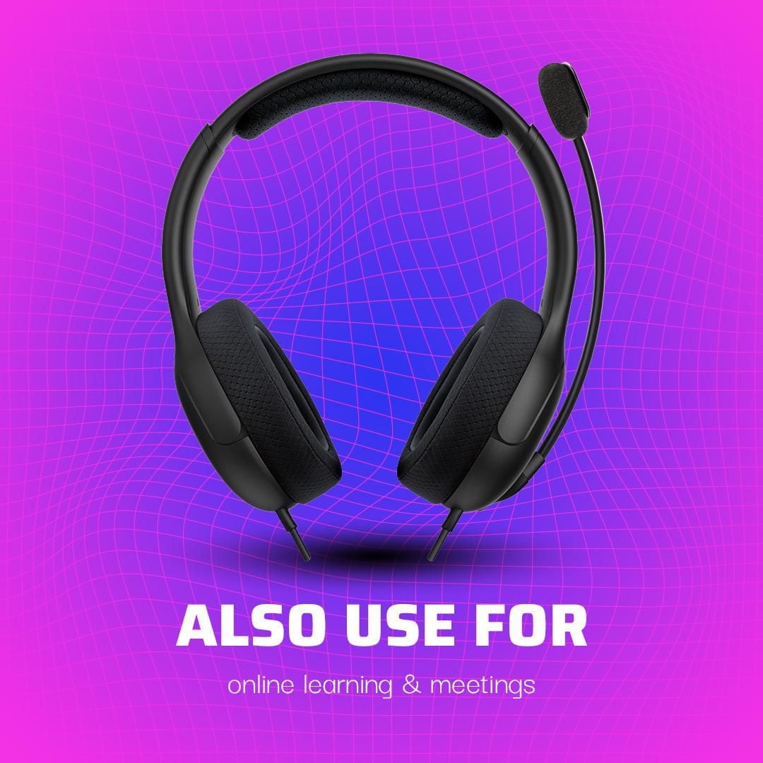 PDP Casque filaire AIRLITE: Void Black - PlayStation 5, & PlayStation 4