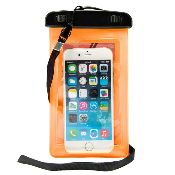 Premium Waterproof Interlocking Seal Carrying Case for Apple iPhone 8 Plus / 7 Plus / 6 Plus with Fastening Strap