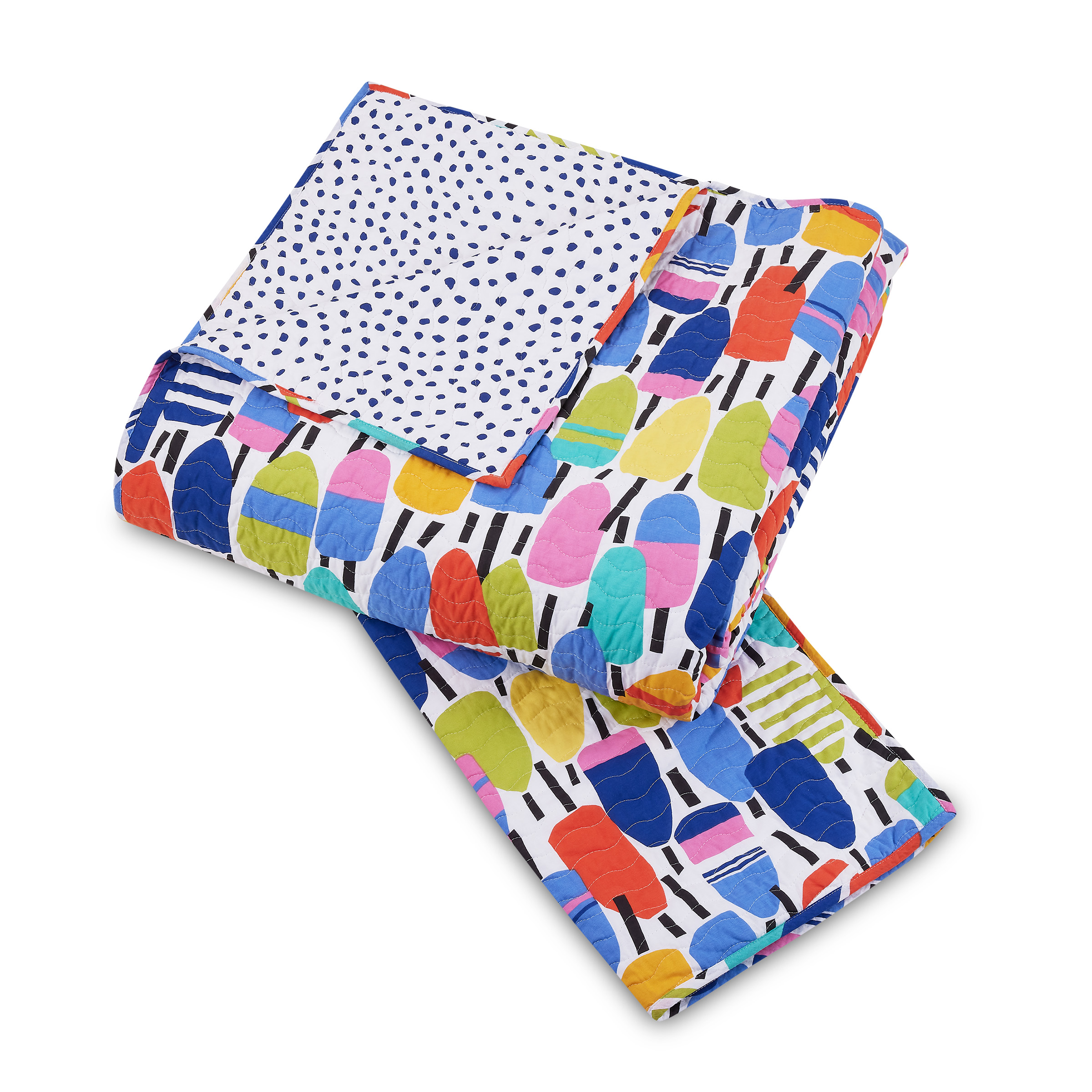 Makers Collection Buoys Multi-Color Cotton 2-Piece Quilt Set, Twin