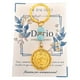 thumbnail image 1 of Llavero perla azul San Benito Greca Chapa De Oro recuerdo con tarjeta personalizada para bautizo, primera comunión, confirmación, boda, xv años,etc.Paquete de 5 Piezas, 1 of 5