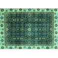 thumbnail image 1 of Ahgly Company Indoor Rectangle Abstract Turquoise Blue Modern Area Rugs, 5' x 7', 1 of 4