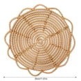 thumbnail image 2 of 1pcs Boho Woven Wall Basket Decor,Round Hand Woven Decorative Wall Basket Decor,Wicker Rattan Wall Art Farmhouse Wall Hanging Decoration,Rustic Living room Kitchen Bedroom Decor, 2 of 9