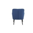 thumbnail image 6 of Accent Chair, Upholstered Armchair with Tufted Back and Armrest, Modern Mid Century Single Sofa Chair with Metal Legs Velvet Reading Chair for Living Room Bedroom Office, Easy Assemble, Blue, 6 of 9
