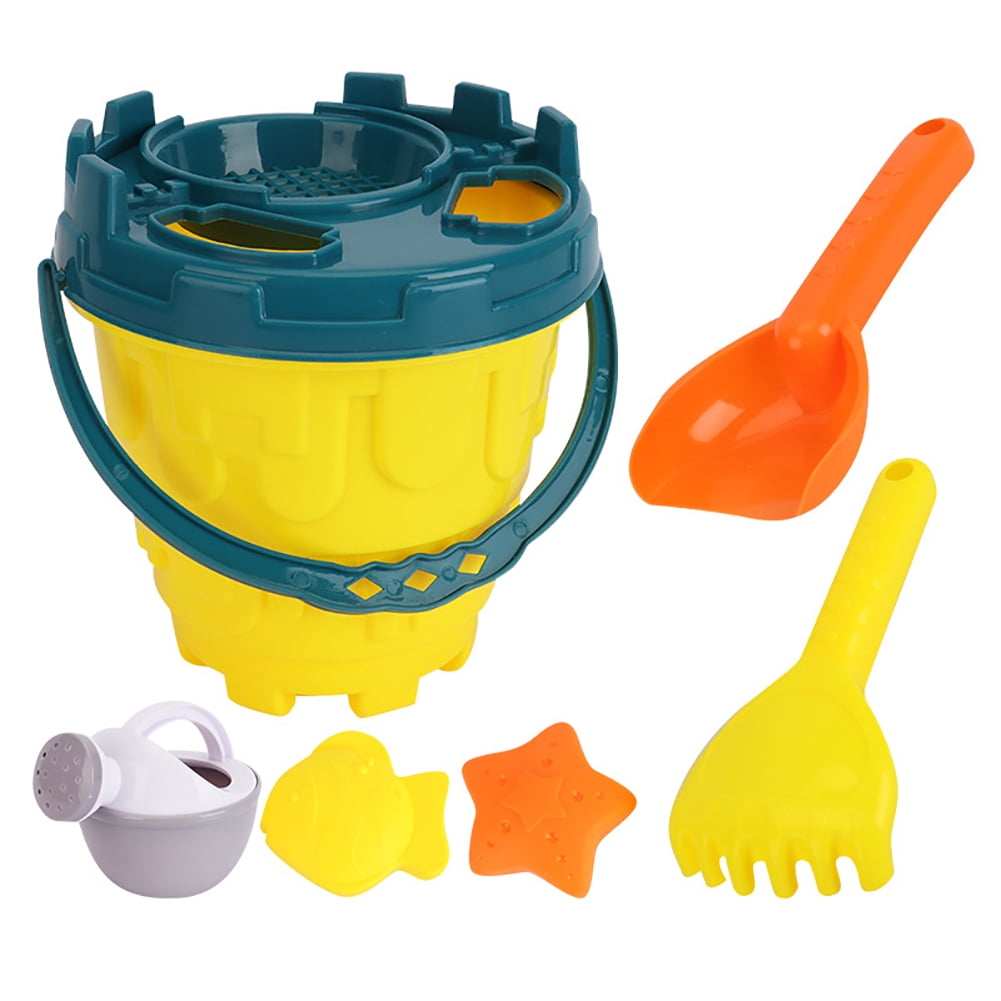 Kids Baby Beach Toys Set Summer Outdoor Splashing Sand Yellow Silicone