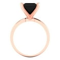 thumbnail image 4 of 3 ct Princess Cut Natural Onyx Solitaire Engagement Ring for Women in 18K Rose Gold, 4 of 5