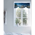 thumbnail image 4 of Nature Landscape Tie Up Valances Curtain, Adjustable Kitchen Lake Stone Forest Sky Snow Mountain Valances for Windows Decor, Rod Pocket Short Curtains Set for Bedroom/Bathroom, 60"x18", 4 of 8