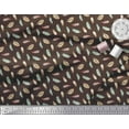 thumbnail image 3 of Soimoi Brown Cotton Duck Fabric Artistic Feather Printed Craft Fabric by the Yard 56 Inch Wide, 3 of 3