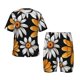 thumbnail image 1 of Balery Yellow White Daisy Pattern Conjunto de Pijama Infantil de Manga Corta con Estampado – Ropa de Dormir de Algodón Suave-4X-Large, 1 of 6