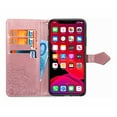 thumbnail image 3 of 3D Embossing Datura Flip Floral Wallet Case Compatible Case for iPhone 11 6.1 inch, 3 of 7