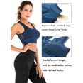 thumbnail image 4 of FANNYC Women Seamless Sports Bra Yoga Bra High Impact Fitness Activewear Racerback Running Crop Tops, 4 of 7