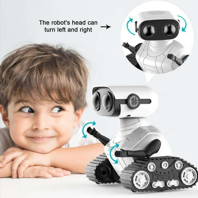 white Christmas Present-Remote Control Robot Toy Children'S Sound And Dancing Charging Mobile Robot Boy Toy