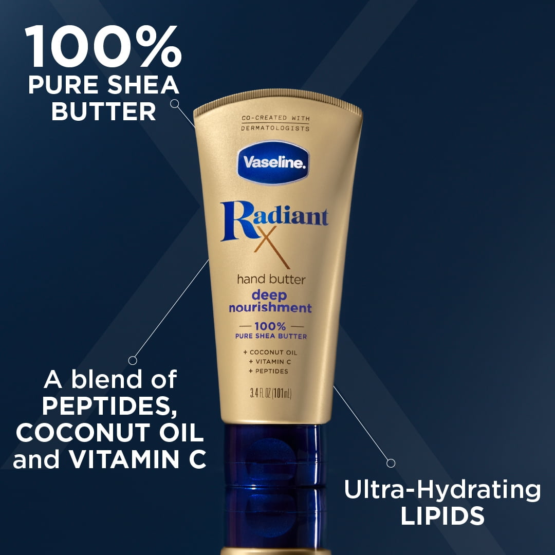 Vaseline Radiant X hand butter 3本セット Vaseline Radiant X Deep Nourishment Hand Butter, Intensive