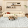 thumbnail image 4 of VUNATE 6'x9' Area Rugs for Living Room Washable Rugs Boho Moroccan Area Rug Soft Neutral Geometric Bohemian Carpet Distressed Indoor Rug for Bedroom Dining Room Office Foldable Nonslip Rug Gray, 4 of 8