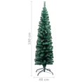 thumbnail image 4 of vidaXL Slim Artificial Pre-lit Christmas Tree with Ball Set Green 180 cm, 4 of 5