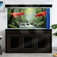 thumbnail image 2 of 30X18IN Tropical Forest Terrarium Background, Natural Green Forest Tree Reptile Habitat Background, Misty RaINforest Aquarium Background, with 8 EVA Double-Sided Tape, 2 of 5