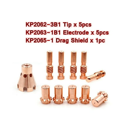 

GLFILL 11Pcs Electrode Tip Kp2062-3B1 Kp2065-1 for Electric Procut25/55/80 Torch